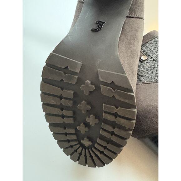 Juicy Couture Womens Bootie High Heel Ankle Boots Grey Brown Lupia Size 9.5 M - Picture 6 of 9